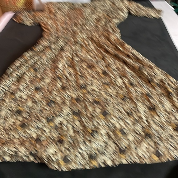 RARE FIND Vintage 80s NANCY G. Puritan Collar Wrap Dress Sz 22W 100% Rayon - Picture 9 of 11